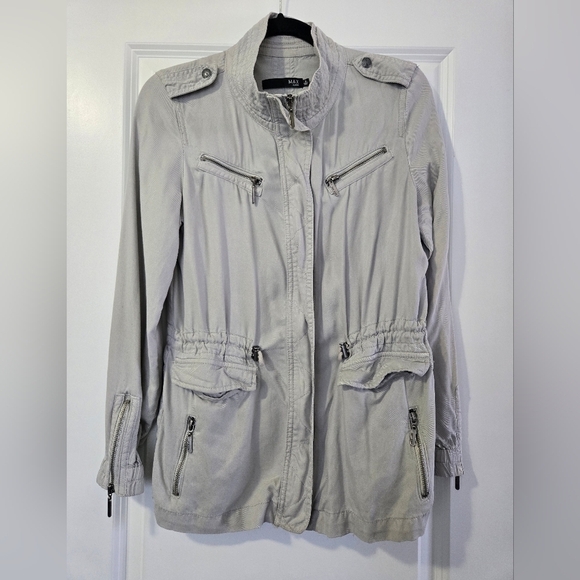 Max Jeans Jackets & Blazers - Small Max Jeans Women's Gray Cargo Denim Lightweight Jacket